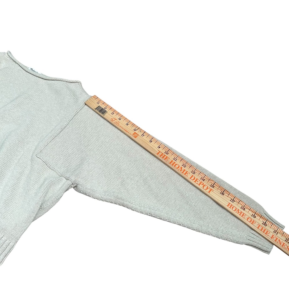 Madewell Womens‎ Cotton Boxy Pullover Sweater Beige Cream Beachy Coastal Medium - Picture 8 of 8